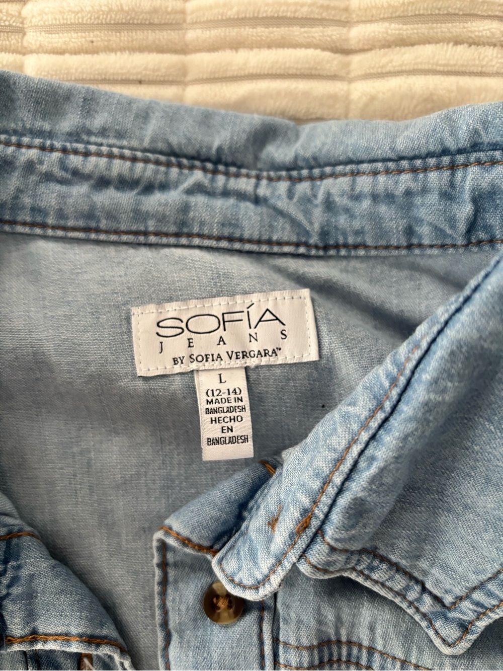 Sofia Jeans Light Blue Denim Shirt Jacket - - Picture 4 of 4